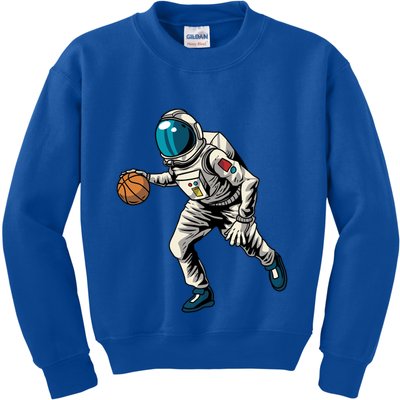Basketball Astronaut Gift Hoops Streetball Baller Basketball Gift Kids Sweatshirt