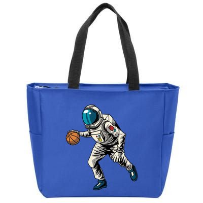 Basketball Astronaut Gift Hoops Streetball Baller Basketball Gift Zip Tote Bag