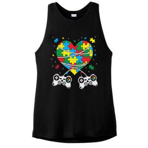 Boys Autism Gift Game Autism Awareness Month Day Men Kids Cool Gift Ladies PosiCharge Tri-Blend Wicking Tank