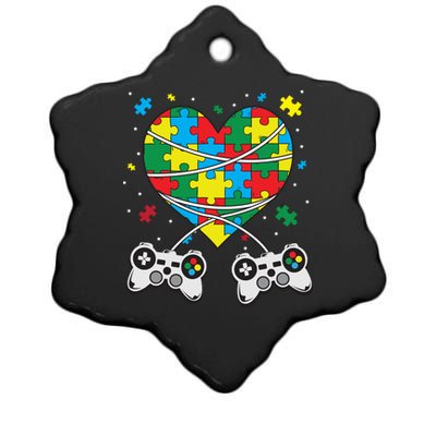 Boys Autism Gift Game Autism Awareness Month Day Men Kids Cool Gift Ceramic Star Ornament