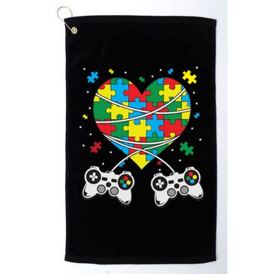 Boys Autism Gift Game Autism Awareness Month Day Men Kids Cool Gift Platinum Collection Golf Towel