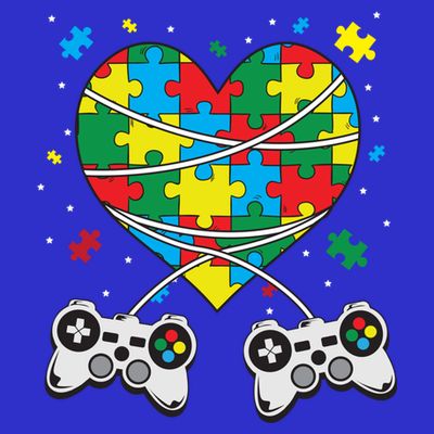 Boys Autism Gift Game Autism Awareness Month Day Men Kids Cool Gift T-Shirt