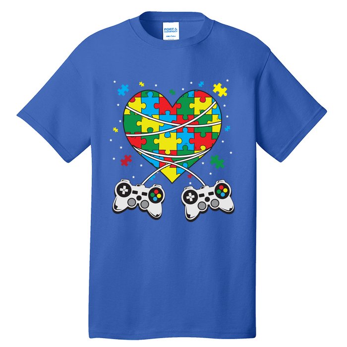 Boys Autism Gift Game Autism Awareness Month Day Men Kids Cool Gift Tall T-Shirt