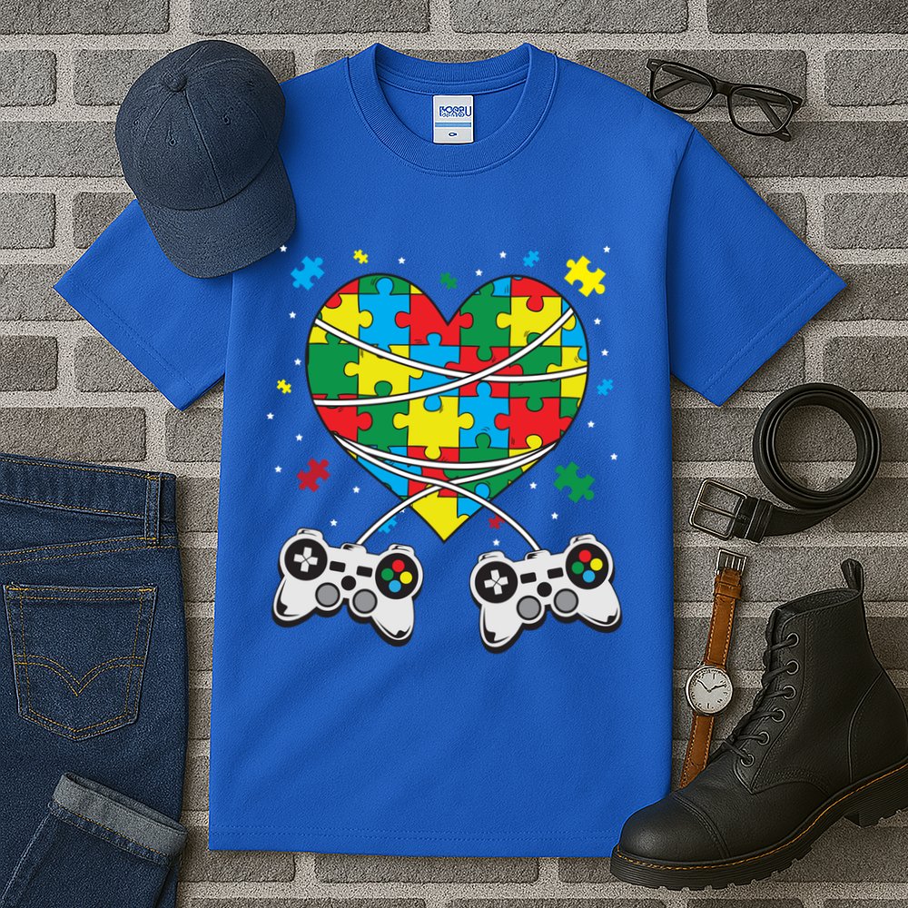 Boys Autism Gift Game Autism Awareness Month Day Men Kids Cool Gift Tall T-Shirt