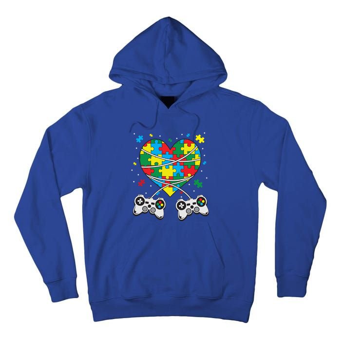 Boys Autism Gift Game Autism Awareness Month Day Men Kids Cool Gift Tall Hoodie