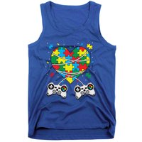 Boys Autism Gift Game Autism Awareness Month Day Men Kids Cool Gift Tank Top