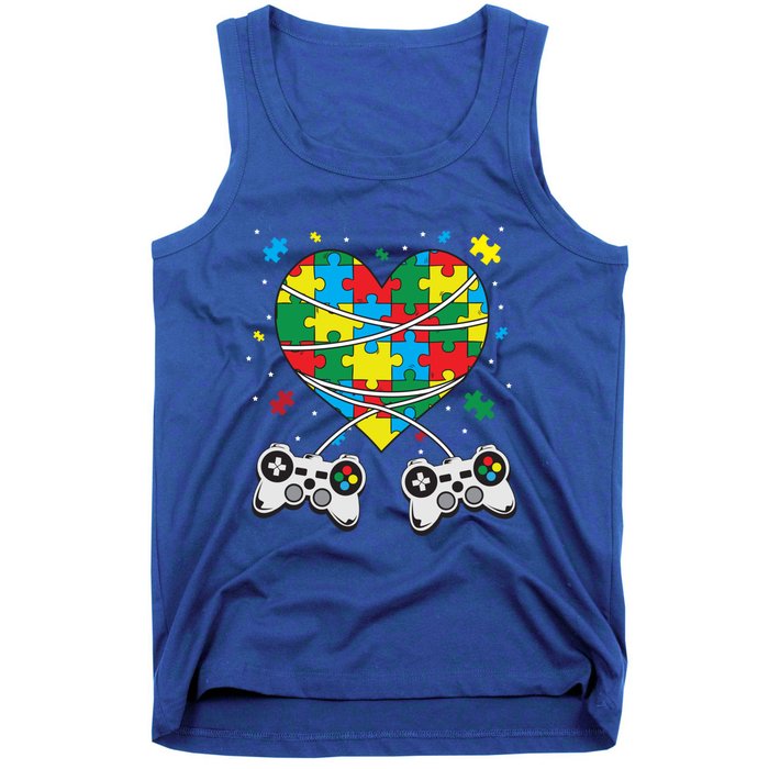 Boys Autism Gift Game Autism Awareness Month Day Men Kids Cool Gift Tank Top