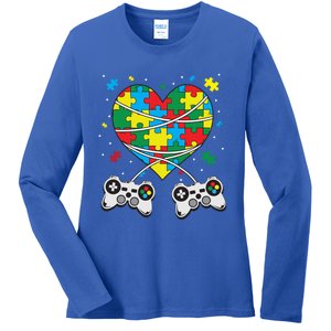 Boys Autism Gift Game Autism Awareness Month Day Men Kids Cool Gift Ladies Long Sleeve Shirt