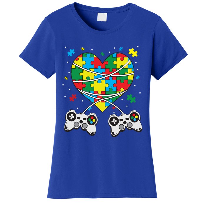 Boys Autism Gift Game Autism Awareness Month Day Men Kids Cool Gift Women's T-Shirt