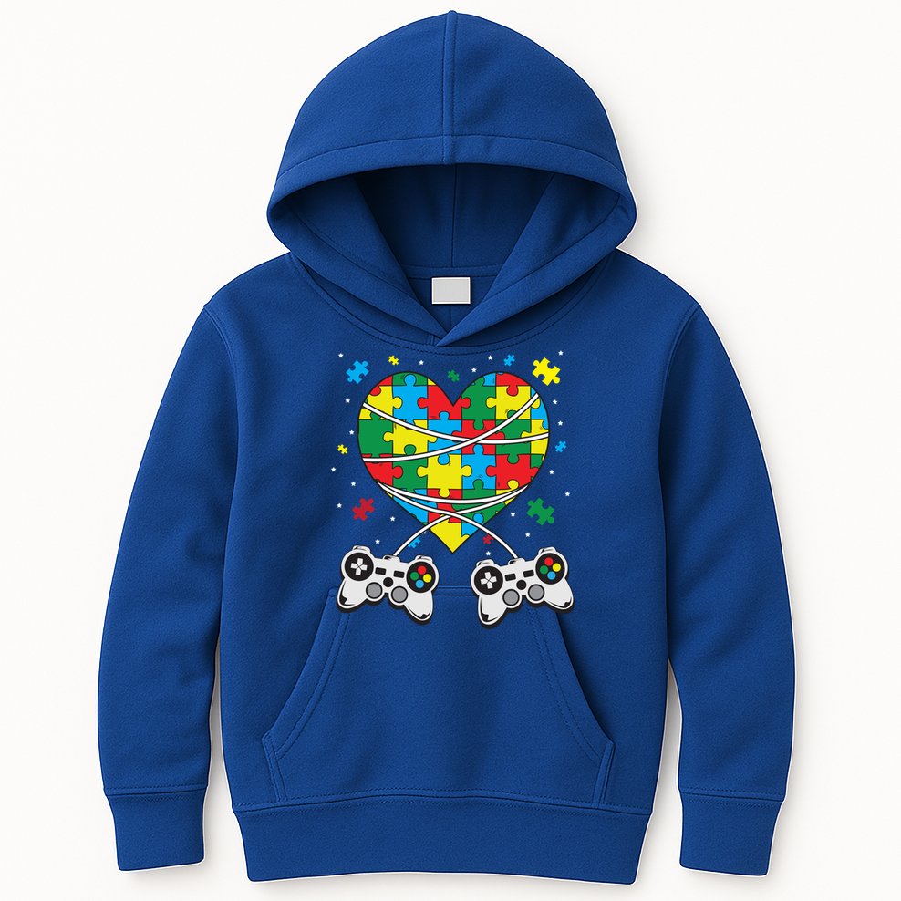 Boys Autism Gift Game Autism Awareness Month Day Men Kids Cool Gift Kids Hoodie