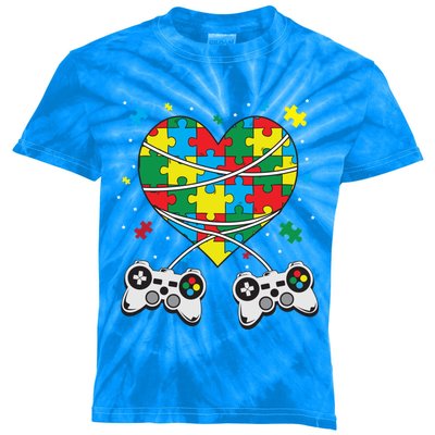 Boys Autism Gift Game Autism Awareness Month Day Men Kids Cool Gift Kids Tie-Dye T-Shirt