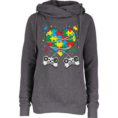 Boys Autism Gift Game Autism Awareness Month Day Men Kids Cool Gift Womens Funnel Neck Pullover Hood