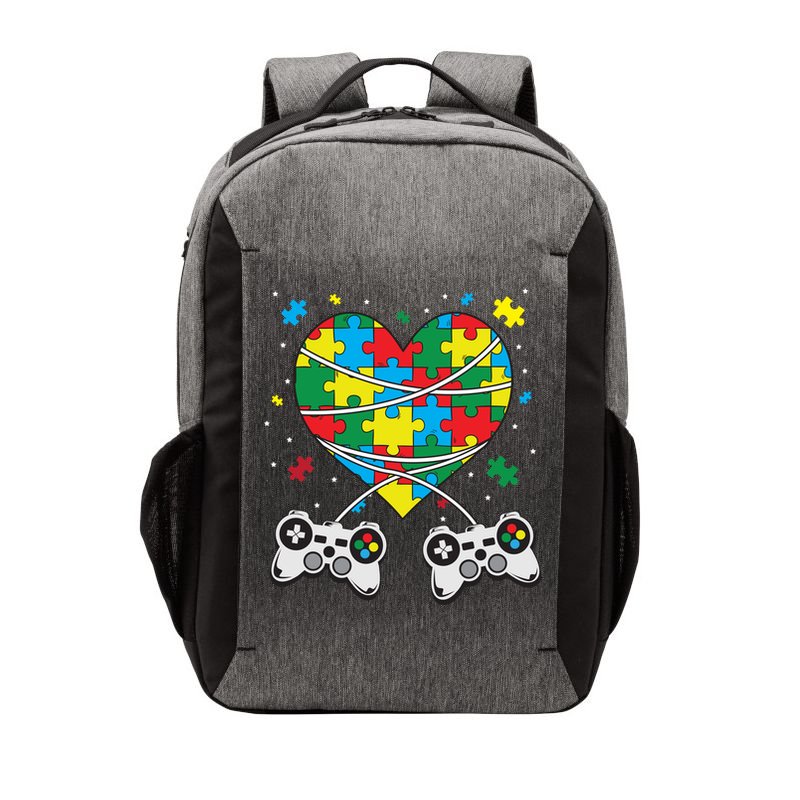 Boys Autism Gift Game Autism Awareness Month Day Men Kids Cool Gift Vector Backpack