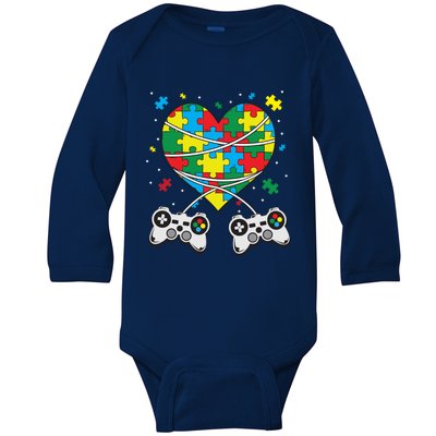 Boys Autism Gift Game Autism Awareness Month Day Men Kids Cool Gift Baby Long Sleeve Bodysuit