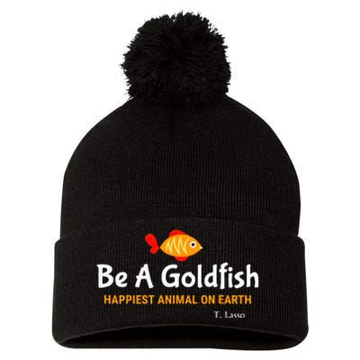 Be A Goldfish Happiest Animal On Earth Pom Pom 12in Knit Beanie