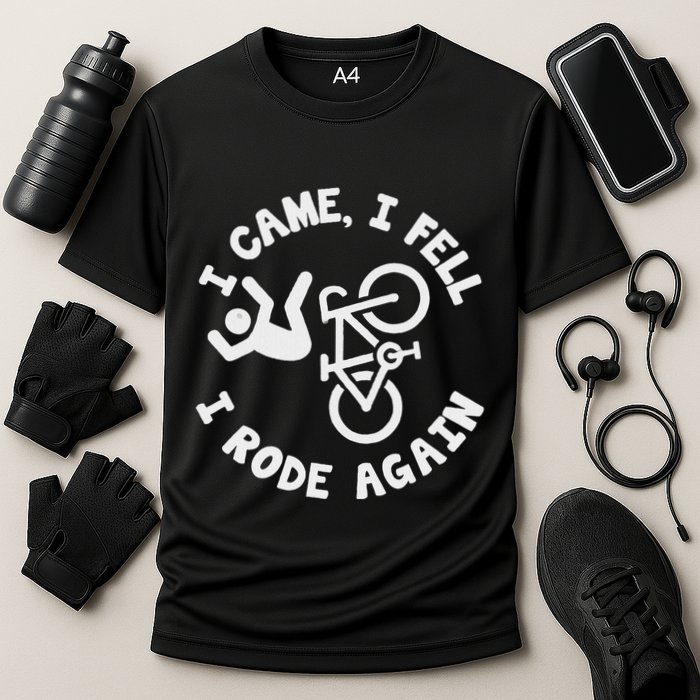 Bike Accident Get Well Bicycle Crash Survivor Recovery Cooling Performance Crew T-Shirt