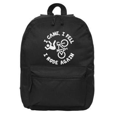 Bike Accident Get Well Bicycle Crash Survivor Recovery 16 in Basic Backpack