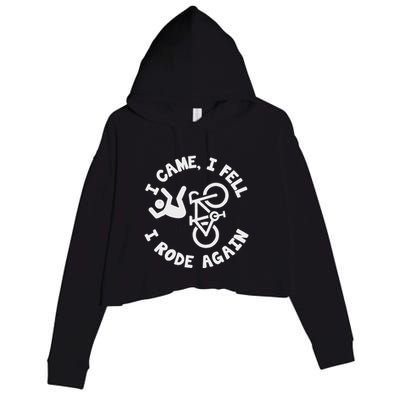 Bike Accident Get Well Bicycle Crash Survivor Recovery Crop Fleece Hoodie