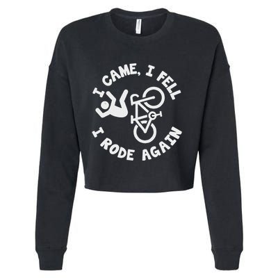 Bike Accident Get Well Bicycle Crash Survivor Recovery Cropped Pullover Crew