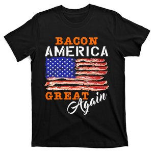 Bacon America Great Again Funny Barbecue Bbq 2024 T-Shirt