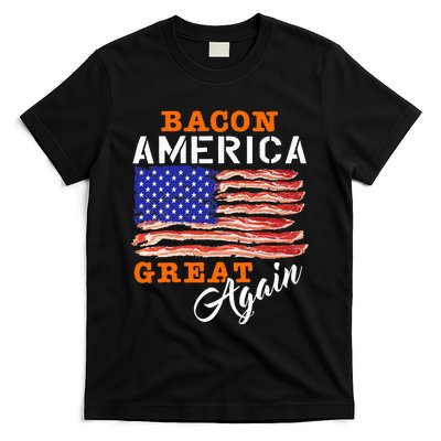 Bacon America Great Again Funny Barbecue Bbq 2024 T-Shirt