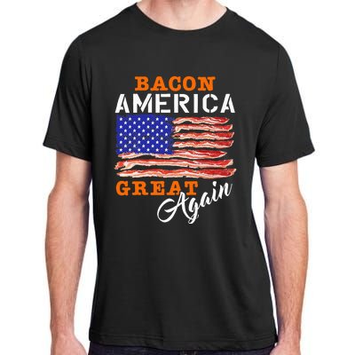 Bacon America Great Again Funny Barbecue Bbq 2024 Adult ChromaSoft Performance T-Shirt