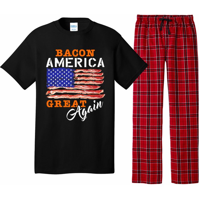 Bacon America Great Again Funny Barbecue Bbq 2024 Pajama Set