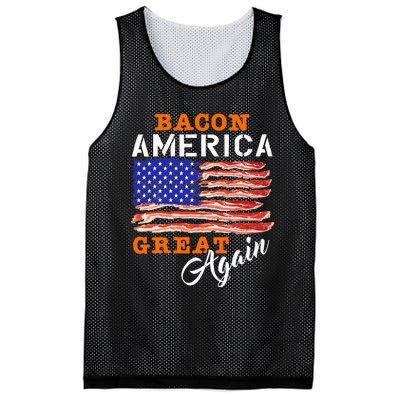 Bacon America Great Again Funny Barbecue Bbq 2024 Mesh Reversible Basketball Jersey Tank