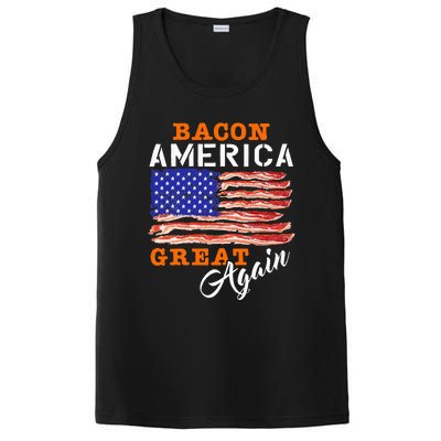 Bacon America Great Again Funny Barbecue Bbq 2024 PosiCharge Competitor Tank