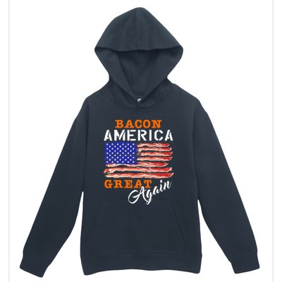 Bacon America Great Again Funny Barbecue Bbq 2024 Urban Pullover Hoodie