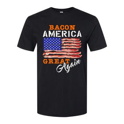 Bacon America Great Again Funny Barbecue Bbq 2024 Softstyle CVC T-Shirt