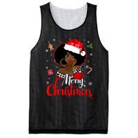 Black African Girl American Melanin Christmas Santa Hat Xmas Mesh Reversible Basketball Jersey Tank