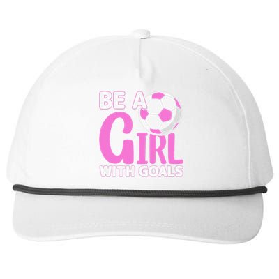 Be A Girl With Goals I Soccer Snapback Five-Panel Rope Hat