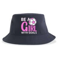 Be A Girl With Goals I Soccer Sustainable Bucket Hat