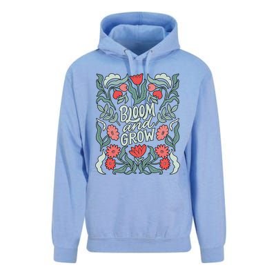 Bloom And Grow Retro Flower Floral Unisex Surf Hoodie