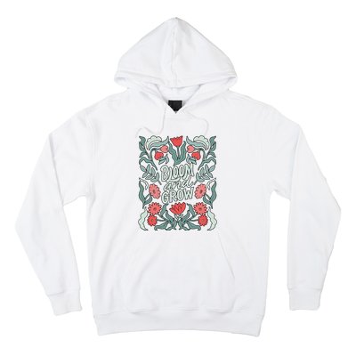 Bloom And Grow Retro Flower Floral Hoodie