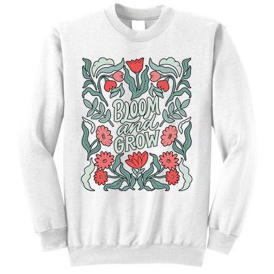 Bloom And Grow Retro Flower Floral Sweatshirt