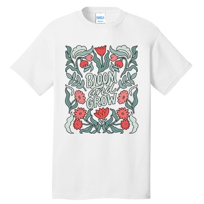 Bloom And Grow Retro Flower Floral Tall T-Shirt