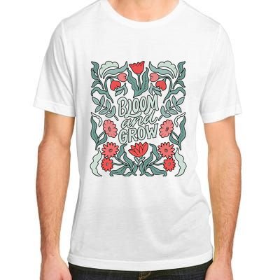 Bloom And Grow Retro Flower Floral Adult ChromaSoft Performance T-Shirt