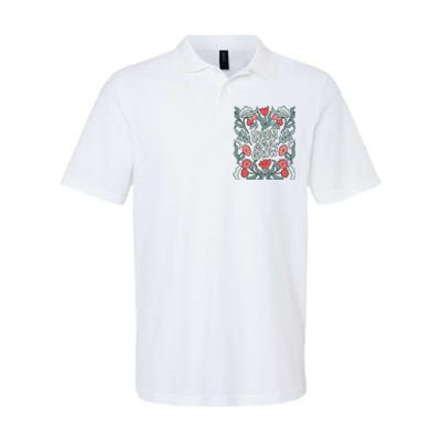 Bloom And Grow Retro Flower Floral Softstyle Adult Sport Polo