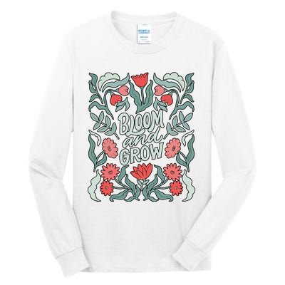 Bloom And Grow Retro Flower Floral Tall Long Sleeve T-Shirt