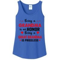 Being A Grandma Is An Honor Being Great Grandma Is Priceless Cool Gift Ladies Essential Tank