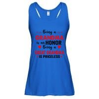 Being A Grandma Is An Honor Being Great Grandma Is Priceless Cool Gift Ladies Essential Flowy Tank