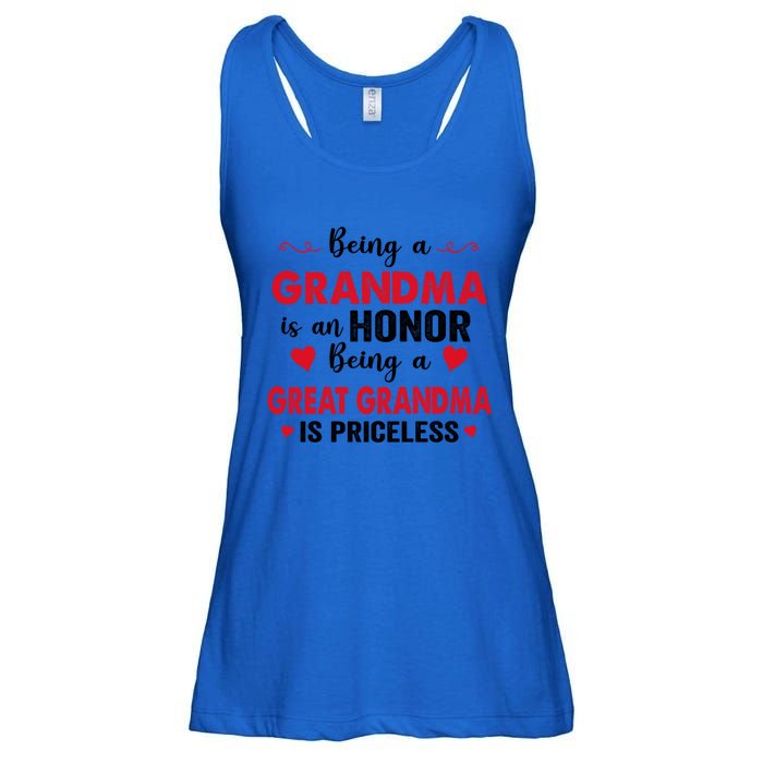 Being A Grandma Is An Honor Being Great Grandma Is Priceless Cool Gift Ladies Essential Flowy Tank