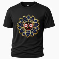 Blue And Gold Jagannath Hindu Hare Krishna Cooling Performance Crew T-Shirt