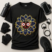 Blue And Gold Jagannath Hindu Hare Krishna Cooling Performance Crew T-Shirt