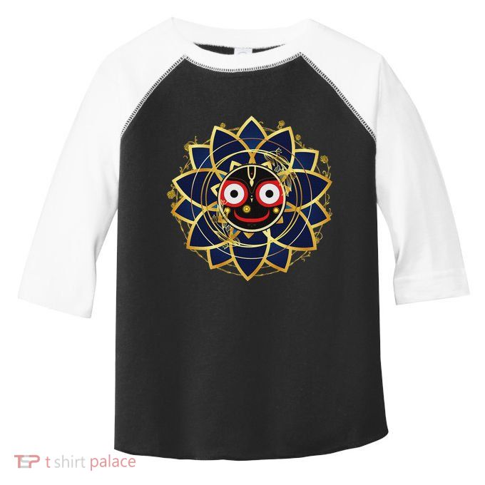 Blue And Gold Jagannath Hindu Hare Krishna Toddler Fine Jersey T-Shirt