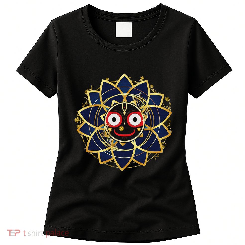 Blue And Gold Jagannath Hindu Hare Krishna Womens T-Shirt