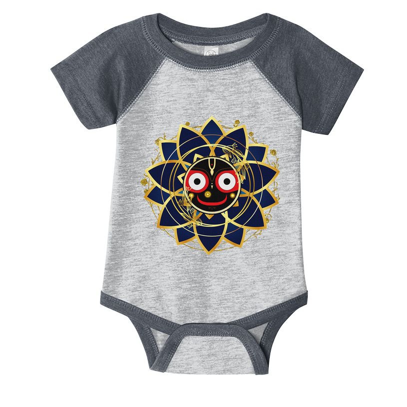 Blue And Gold Jagannath Hindu Hare Krishna Infant Baby Jersey Bodysuit