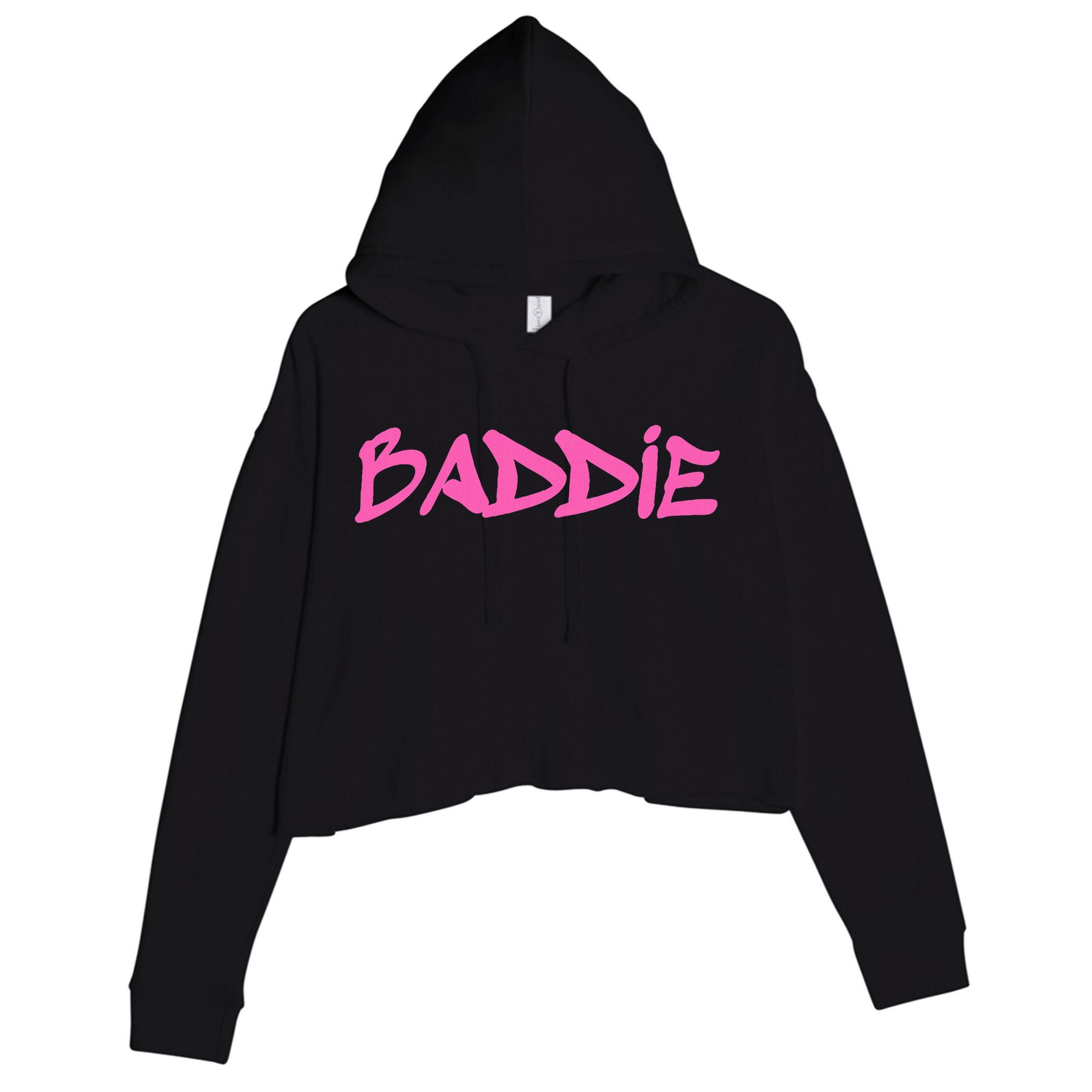 Baddie Aesthetic Graffiti Design Baddies Fandom Crop Fleece Hoodie
